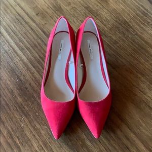 Zara Basic Red Kitten Heels